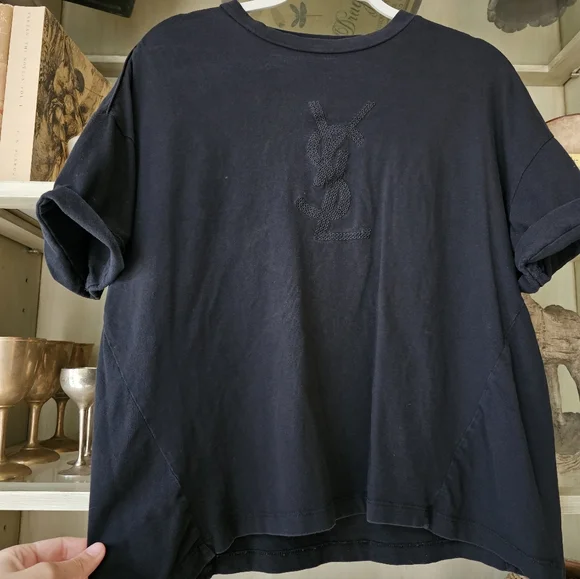 Yves Saint Laurent | YSL |Embroidered Oversized Tshirt - Picture 3 of 7